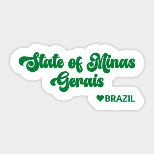 State of Minas Gerais: Eu amo o Brasil - I love Brazil Sticker